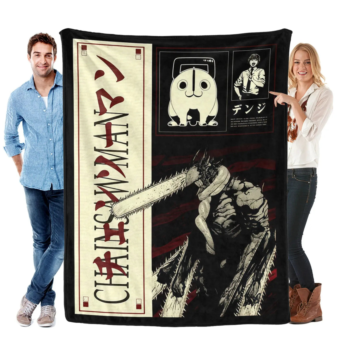 Chainsaw Man Flannel Blanket
