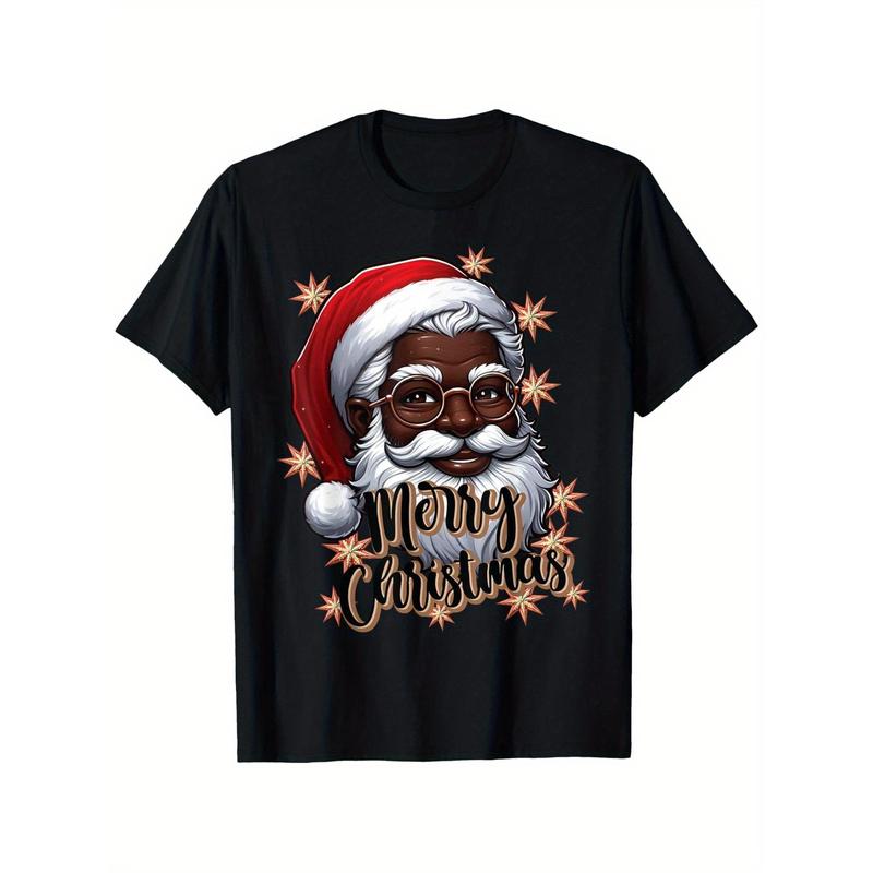African American Santa Christmas Pajama Black T-Shirt/Sweatshirt/Hoodie