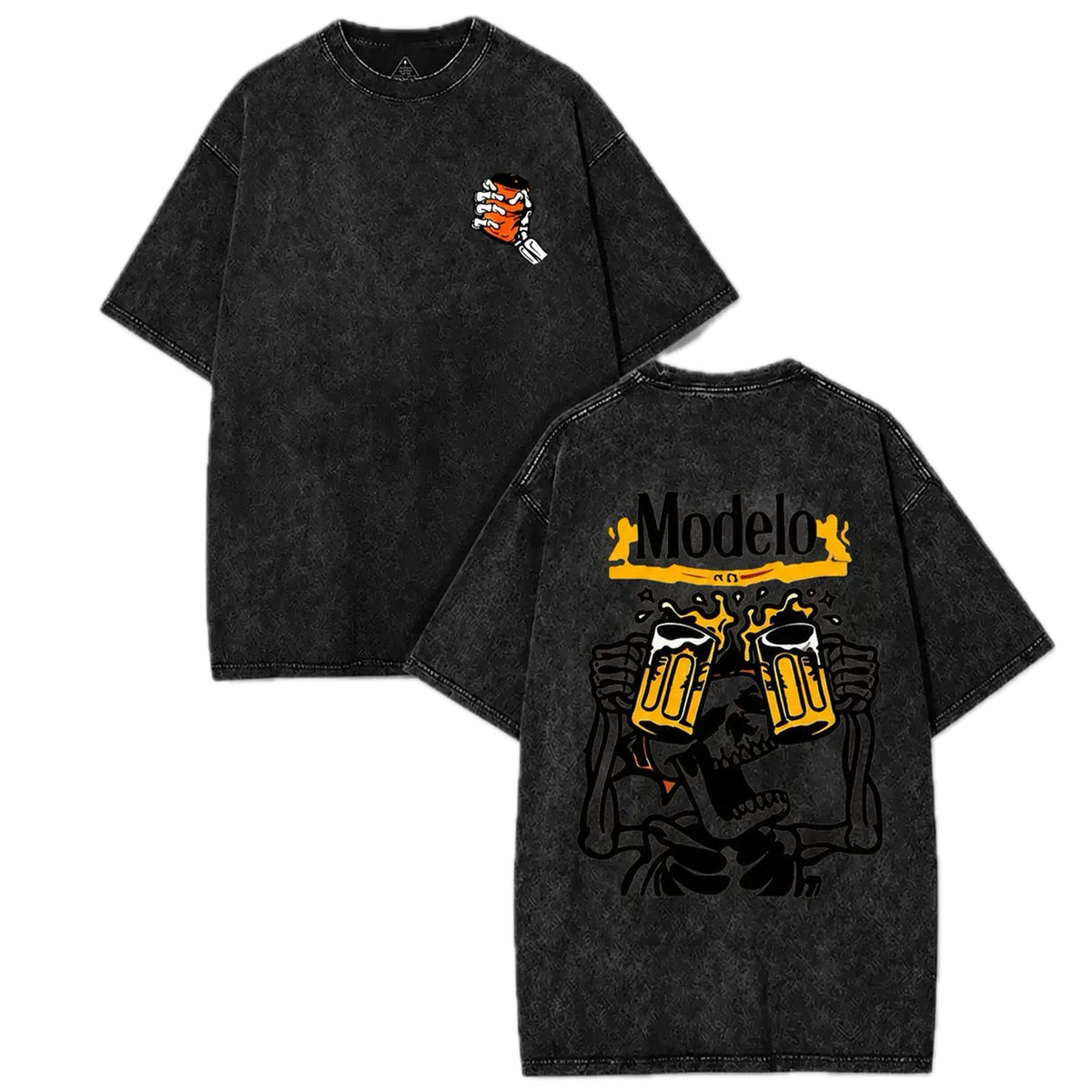 Vintage Skeleton Drinking Beer Graphic T-Shirt Sweatshirt Hoodie