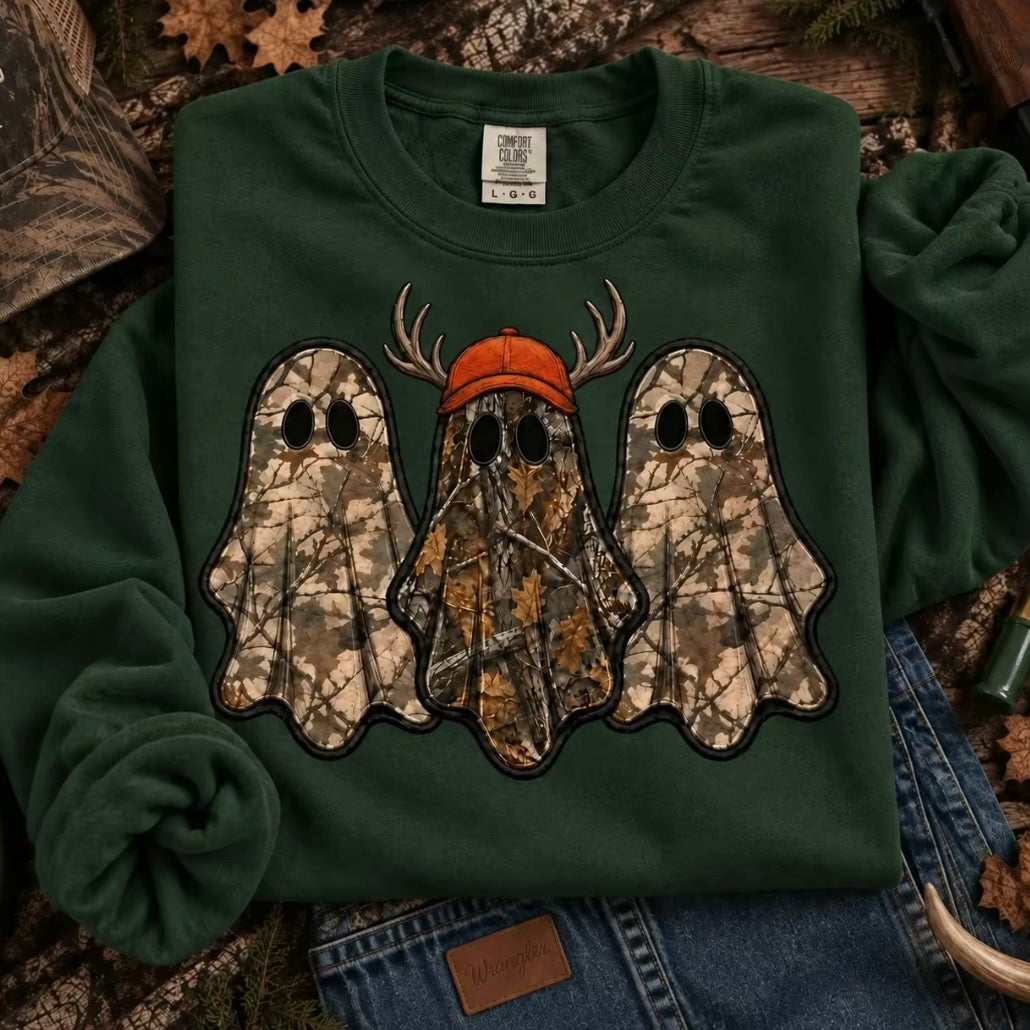 Retro Ghost Hunting Halloween Spooky T-Shirt Sweatshirt Hoodie