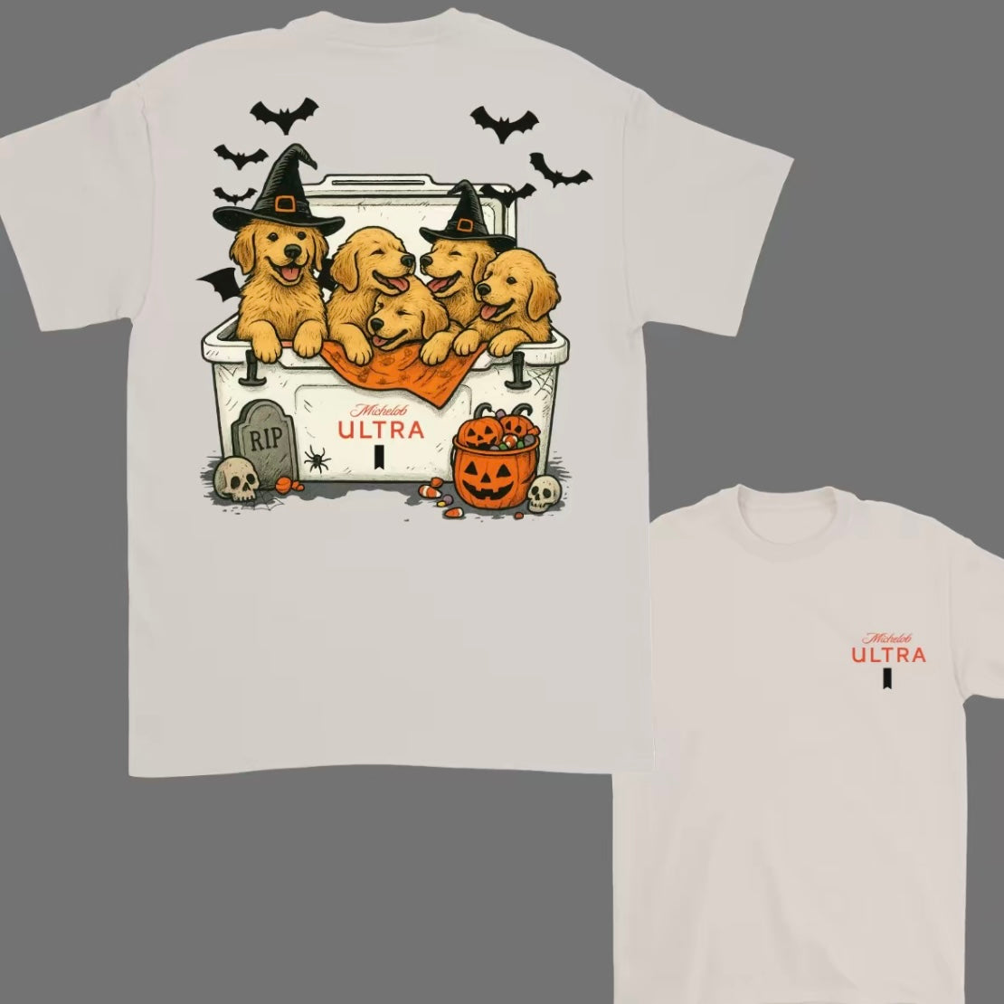 Golden Retriever Dogs Beer Halloween T-Shirt/Sweatshirt/Hoodie