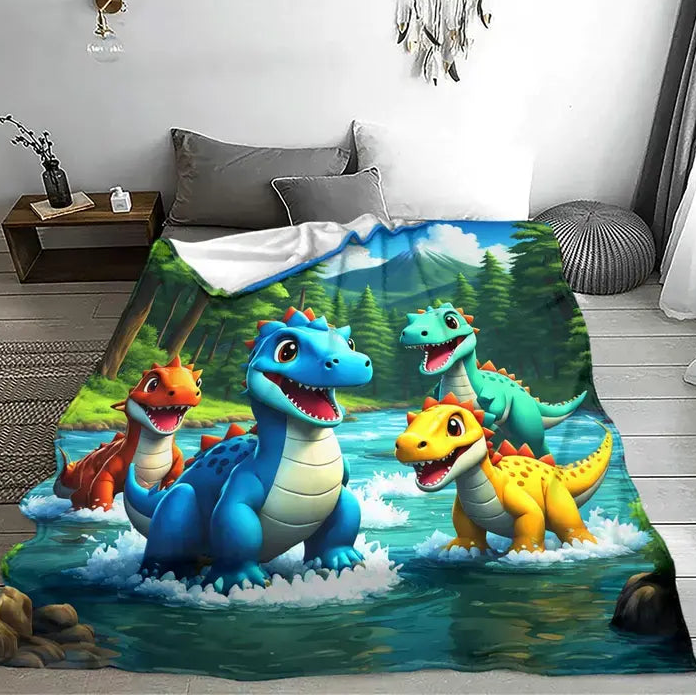 Dinosaur Flannel Blanket