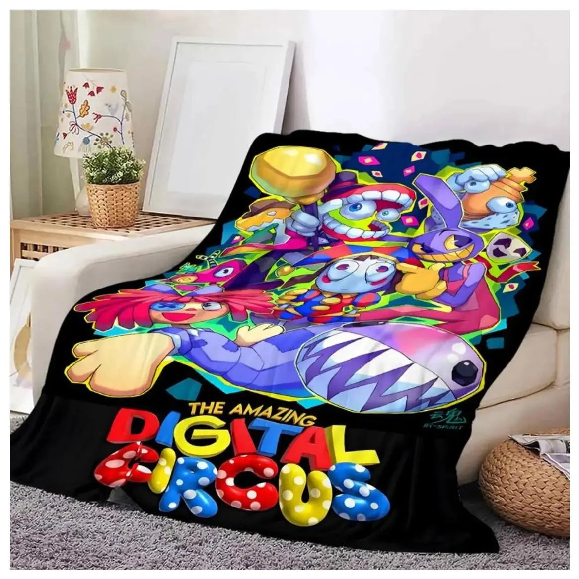 The Amazing Digital Circus Themed Flannel Blanket