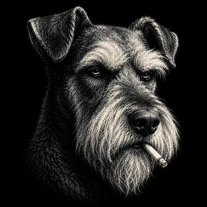Funny Vintage Smoking Dog T-Shirt Sweatshirt Hoodie