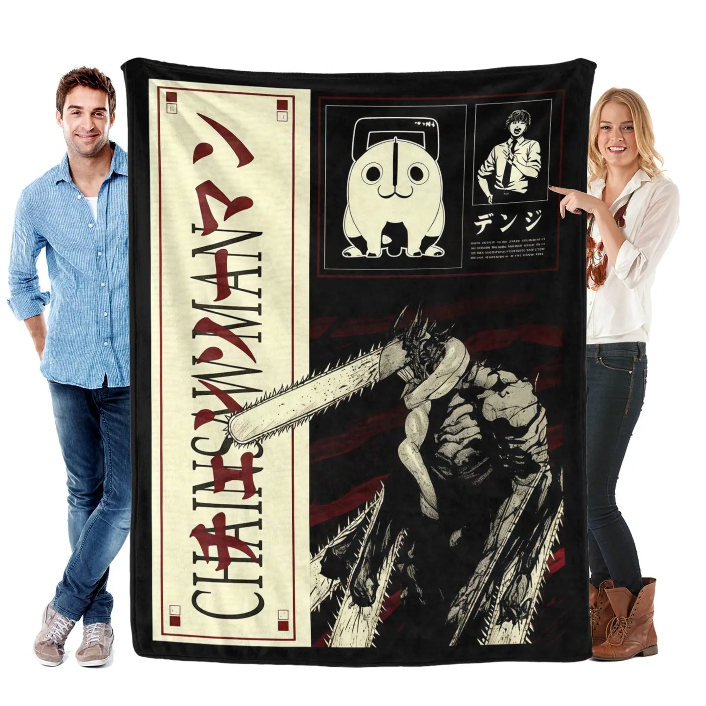Chainsaw Man Flannel Blanket