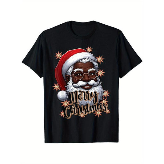 African American Santa Christmas Pajama Black T-Shirt/Sweatshirt/Hoodie