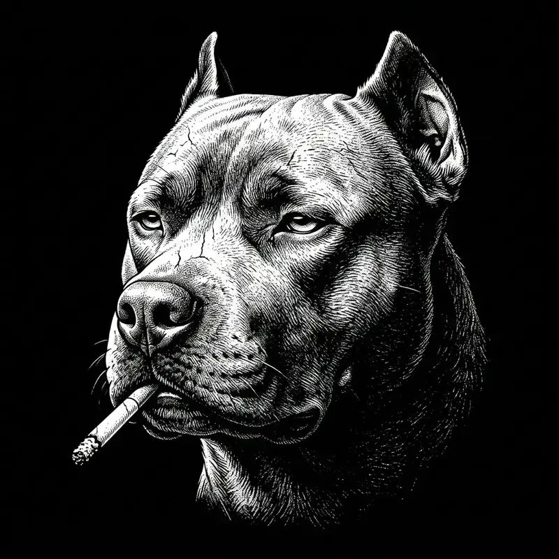 Funny Vintage Smoking Dog T-Shirt Sweatshirt Hoodie