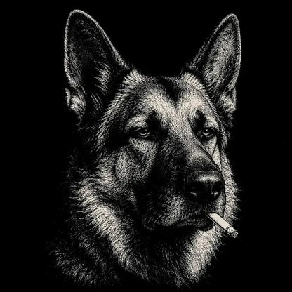 Funny Vintage Smoking Dog T-Shirt Sweatshirt Hoodie
