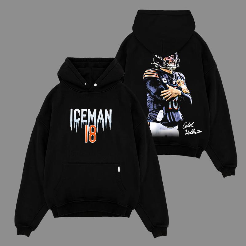 Caleb Williams 18 - Iceman 'Cold' Celly For Da Bears T-Shirt/Sweatshirt/Hoodie