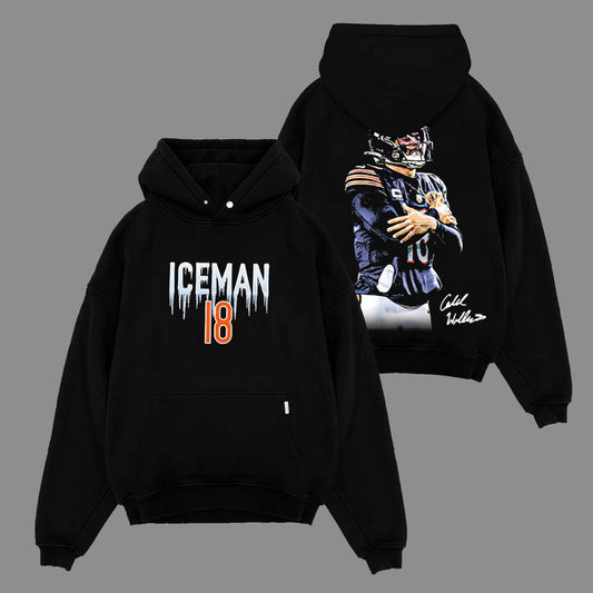 Caleb Williams 18 - Iceman 'Cold' Celly For Da Bears T-Shirt/Sweatshirt/Hoodie