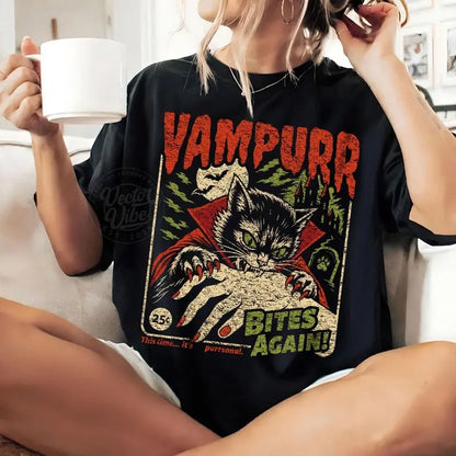 Vampire Cat T-Shirt Sweatshirt Hoodie