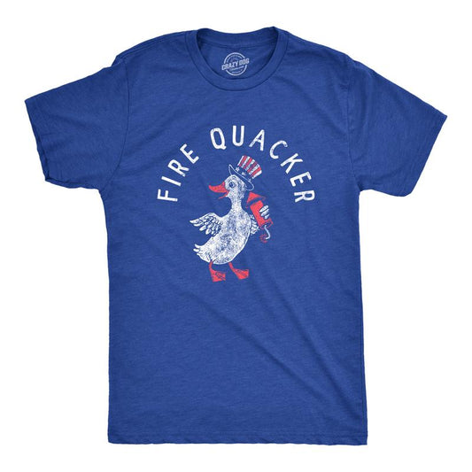 Fire Quacker Funny Sarcastic Fourth Of July Party Duck Fireworks Joke Graphic T-Shirt Sweatshirt Hoodie