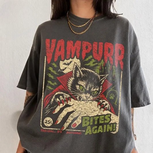 Vampire Cat T-Shirt Sweatshirt Hoodie