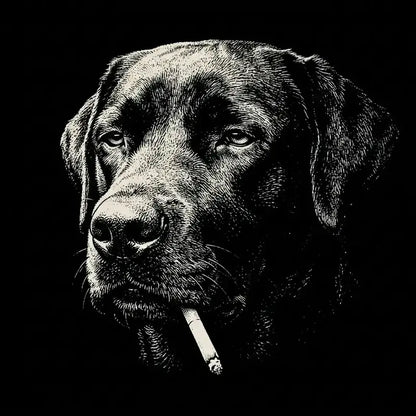 Funny Vintage Smoking Dog T-Shirt Sweatshirt Hoodie