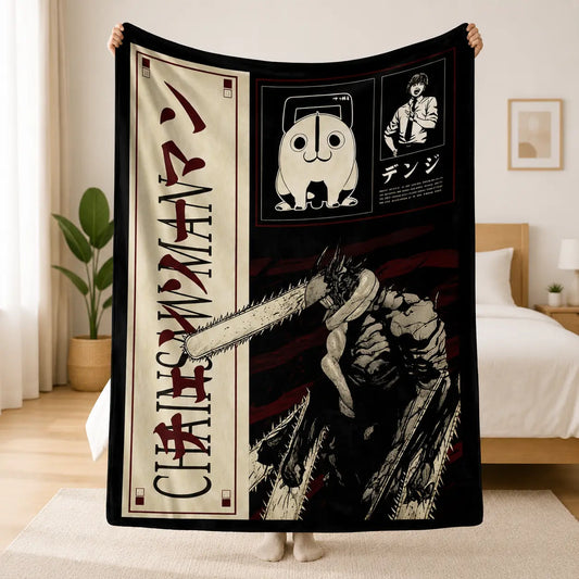 Chainsaw Man Flannel Blanket