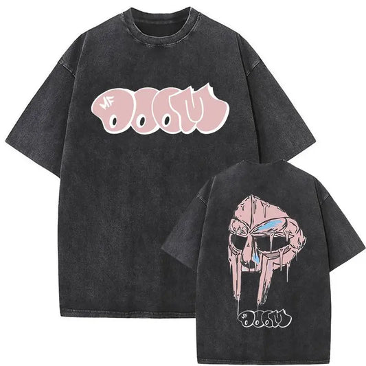 Rapper Mf Doom Madvillain Metal Mask Face Washed Vintage T-Shirt/Sweatshirt/Hoodie