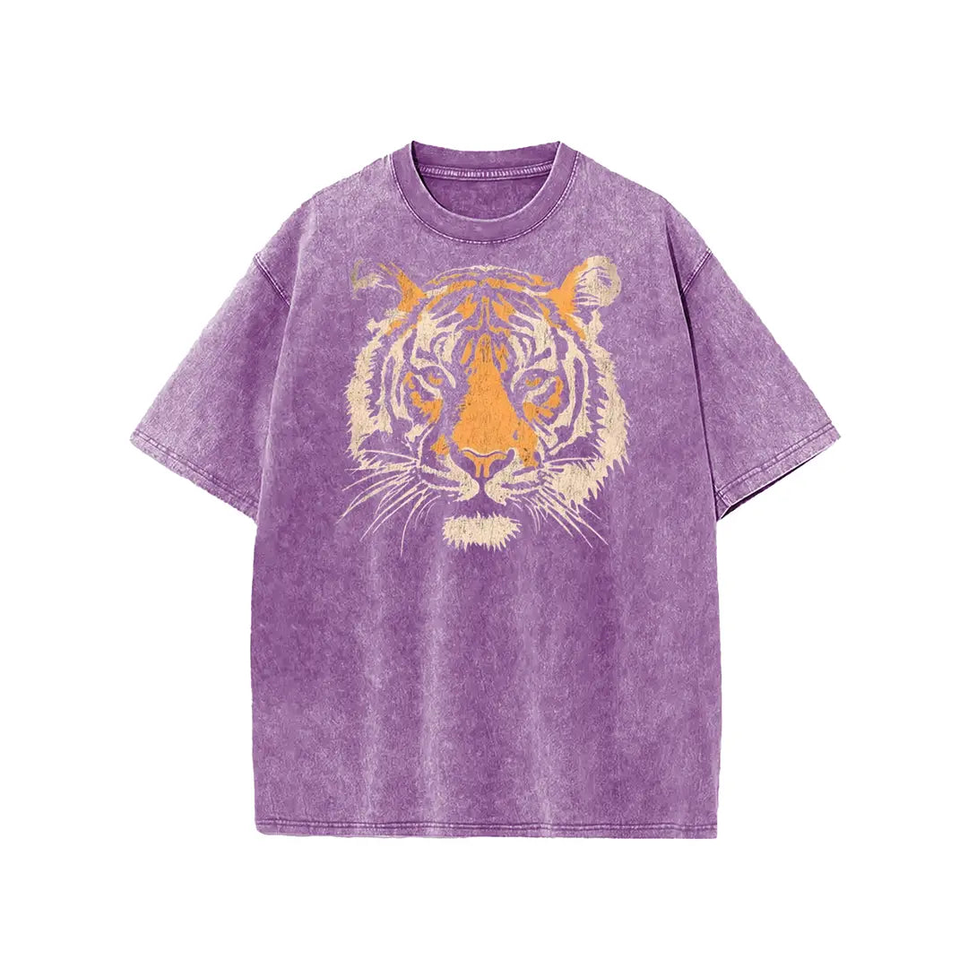 Vintage Tiger Print T-Shirt Sweatshirt Hoodie