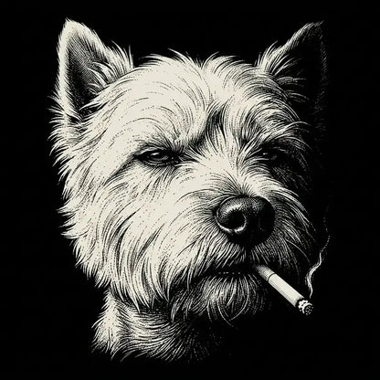 Funny Vintage Smoking Dog T-Shirt Sweatshirt Hoodie
