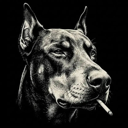 Funny Vintage Smoking Dog T-Shirt Sweatshirt Hoodie