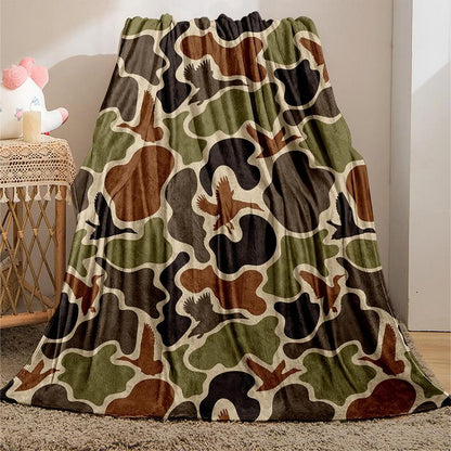Camouflage Pattern Flannel Blanket