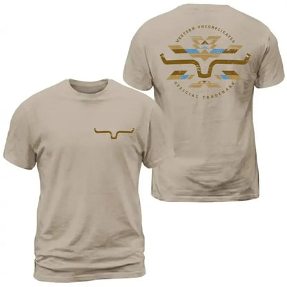 Kimes Ranch Horn Logo Aztec Print Graphic T-Shirt Sweatshirt Hoodie