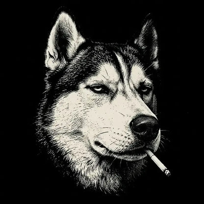 Funny Vintage Smoking Dog T-Shirt Sweatshirt Hoodie