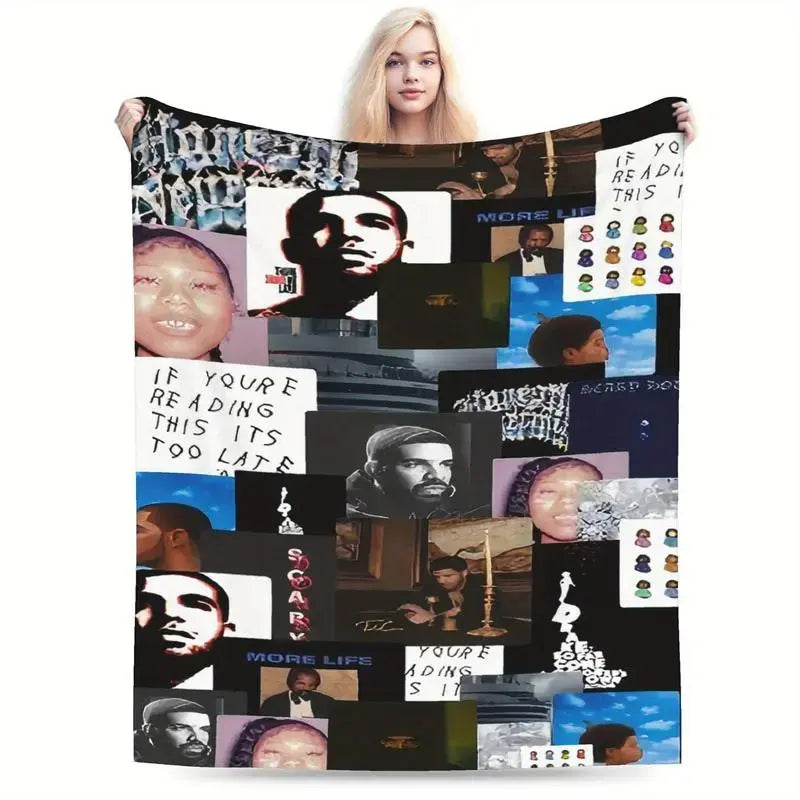 Drake Lyric Explorer Flannel Blanket
