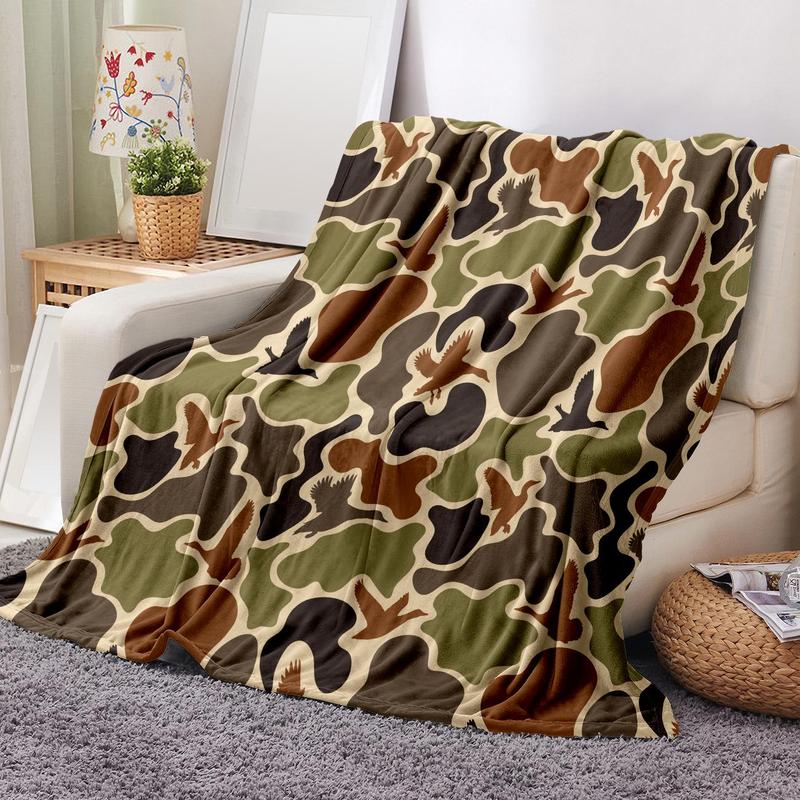 Camouflage Pattern Flannel Blanket