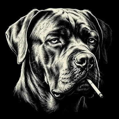 Funny Vintage Smoking Dog T-Shirt Sweatshirt Hoodie