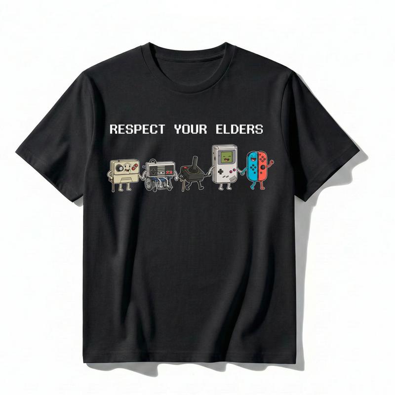 Funny "Respect Your Elders" Retro Gamer T-Shirt/Sweatshirt/Hoodie