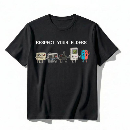Funny "Respect Your Elders" Retro Gamer T-Shirt/Sweatshirt/Hoodie