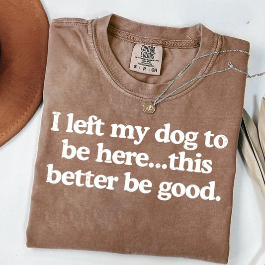 I Left My Dog To Be Here This Better Be Good T-Shirt/Sweatshirt/Hoodie