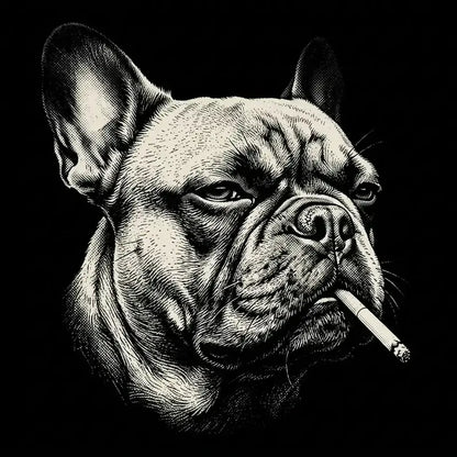 Funny Vintage Smoking Dog T-Shirt Sweatshirt Hoodie
