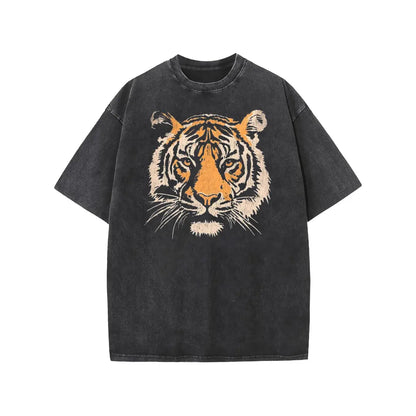 Vintage Tiger Print T-Shirt Sweatshirt Hoodie