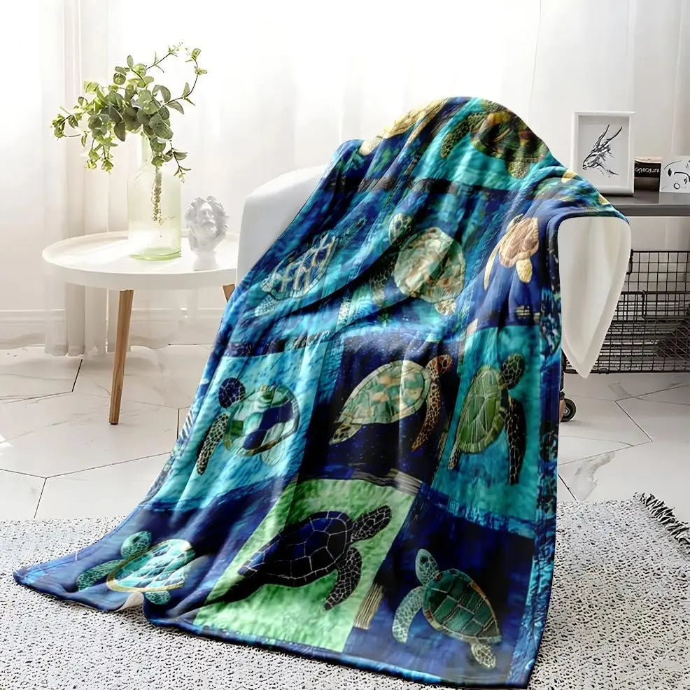 Sea Turtle Flannel Blanket