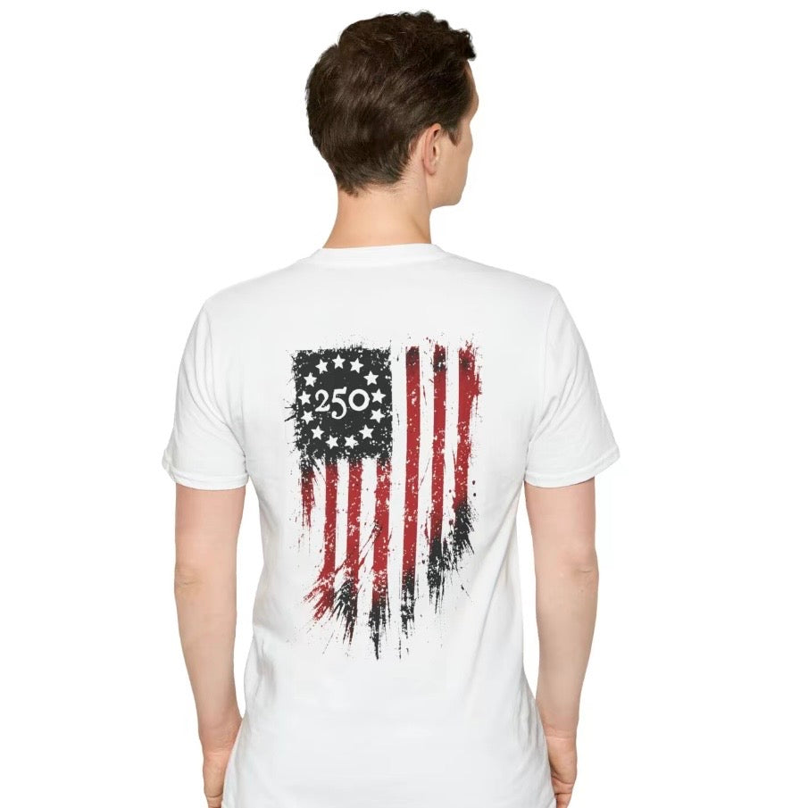 250th Anniversary Distressed American Flag T-Shirt Sweatshirt Hoodie