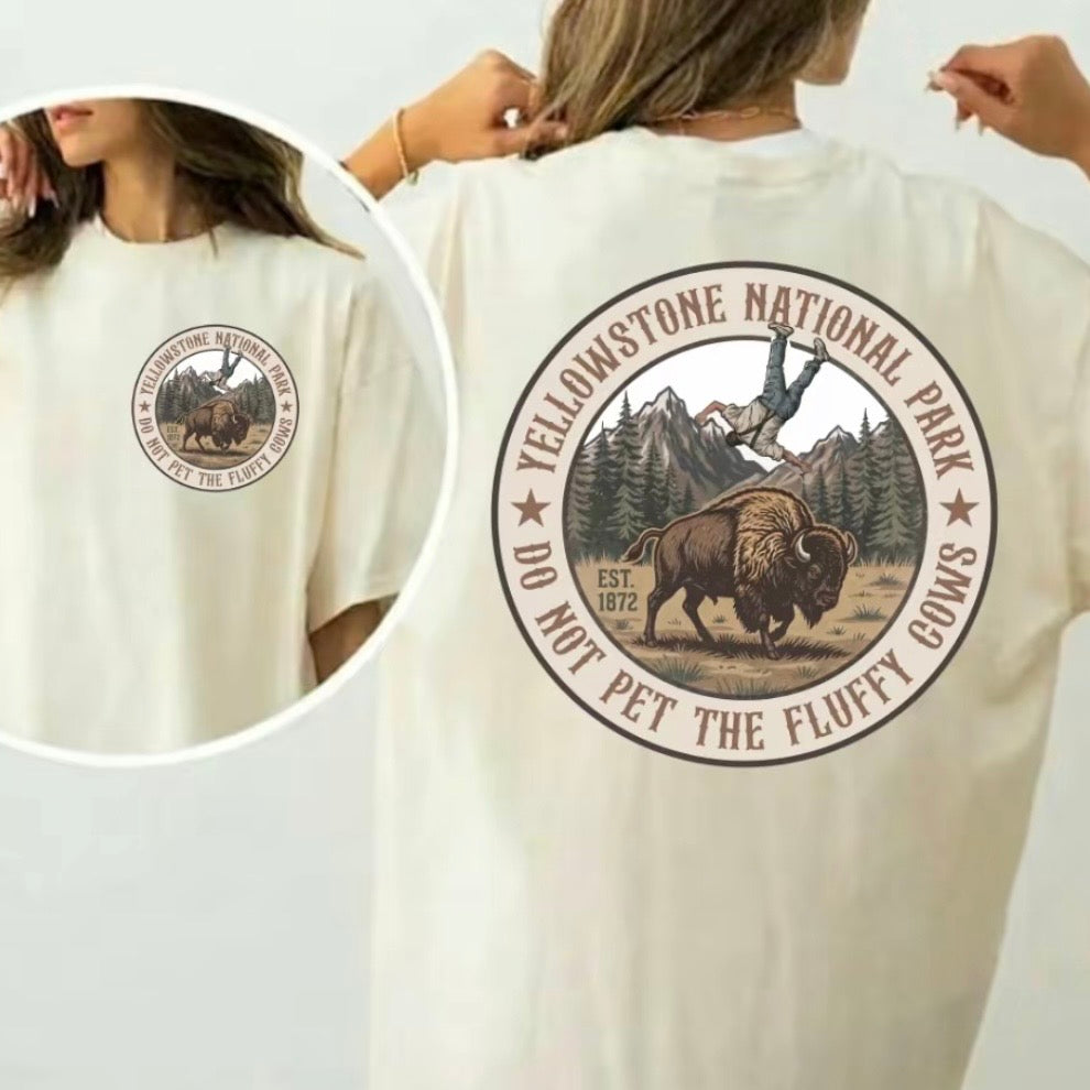 Vintage Yellowstone Bison T-Shirt Sweatshirt Hoodie