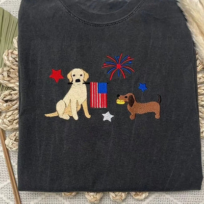 America Embroidered Custom T-Shirt Sweatshirt Hoodie