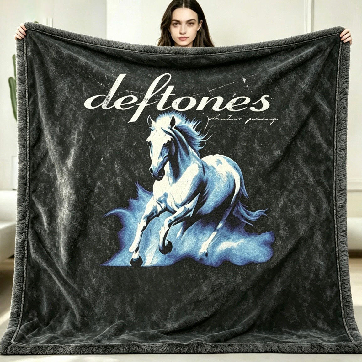 Rock With White Pony Deftones Blanket