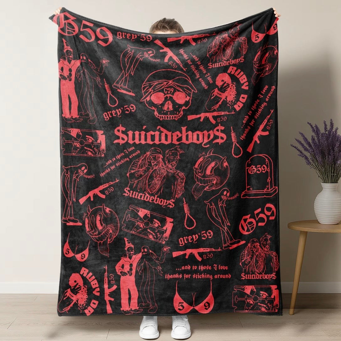 Retro Punk Full Wrap Blanket