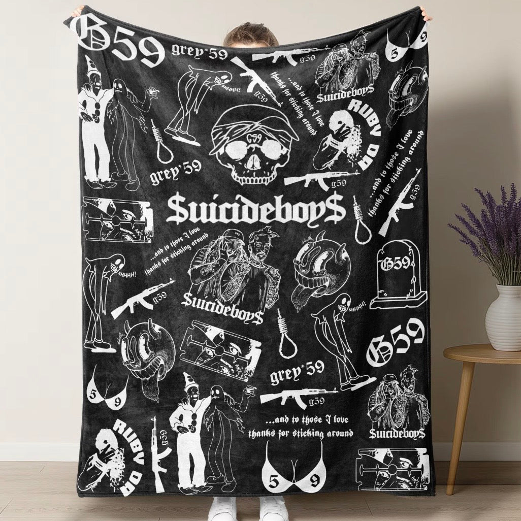 Retro Punk Full Wrap Blanket