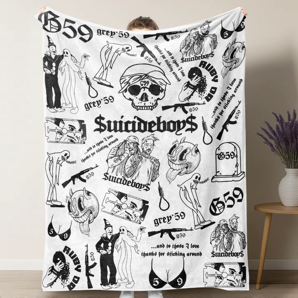Retro Punk Full Wrap Blanket