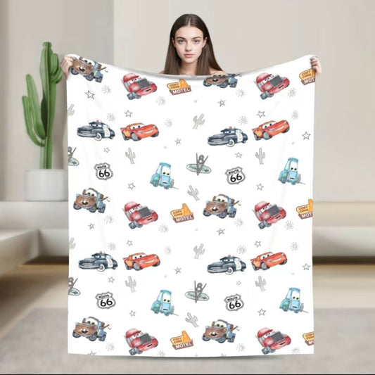 Funny Car Throw Route 66 Cars Blanket