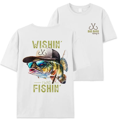 Wishin I Was Fishin Graphic T-Shirt Sweatshirt Hoodie