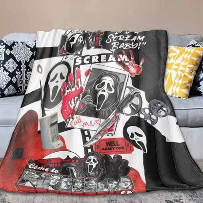 Scream Movie Flannel Ghost Face Killer Blanket
