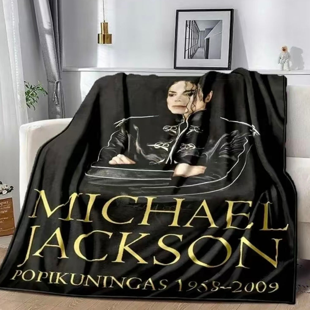 Michael Jackson Retro Print Flannel Blanket