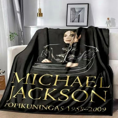 Michael Jackson Retro Print Flannel Blanket