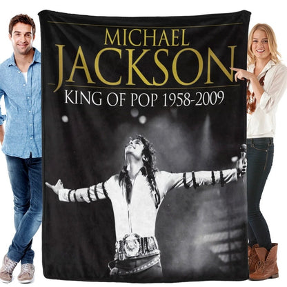 Michael Jackson Retro Print Flannel Blanket