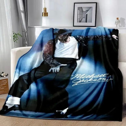 Michael Jackson Retro Print Flannel Blanket