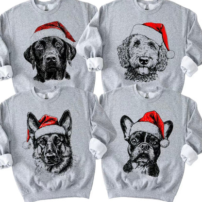 Festive Santa Paws Holiday Dog Pullover ASH T-Shirt/Sweatshirt/Hoodie